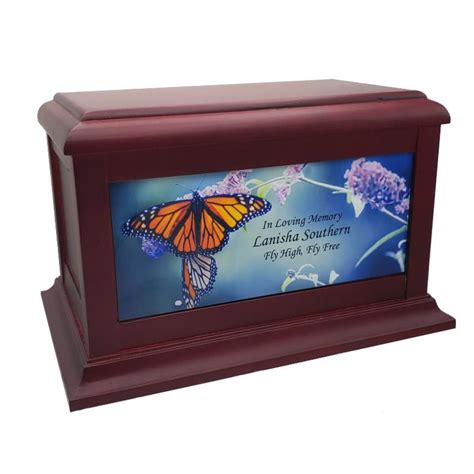 Monarch Butterfly Cremation Box for Adult 